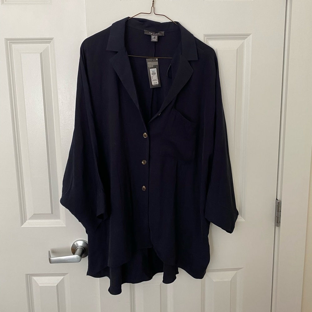 Primark oversized button down blouse